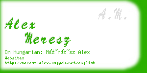 alex meresz business card